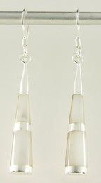 Zilveren oorbellen met parelmoer afbeelding 5