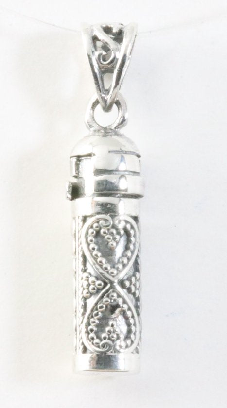 Traditionele fijne bewerkte zilveren ashanger afbeelding 1