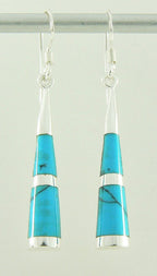 Zilveren oorbellen met blauwe turkoois afbeelding 5