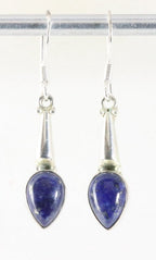 Zilveren oorbellen met lapis lazuli afbeelding 1