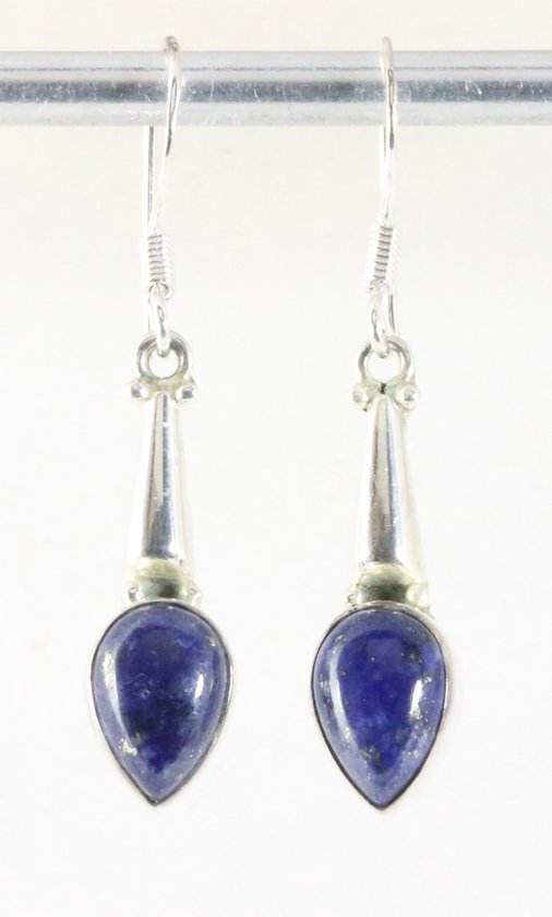Zilveren oorbellen met lapis lazuli afbeelding 1