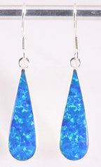 Druppelvormige zilveren oorbellen met Australische opaal afbeelding 1