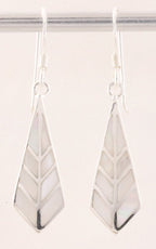 Zilveren oorbellen met parelmoer afbeelding 1