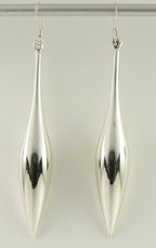 Lange zilveren pegeloorbellen afbeelding 1
