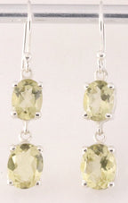 Zilveren oorbellen met lemonkwarts afbeelding 3