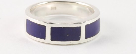Zilveren ring met lapis lazuli afbeelding 1