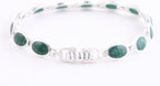 Zilveren schakelarmband met malachiet afbeelding 3
