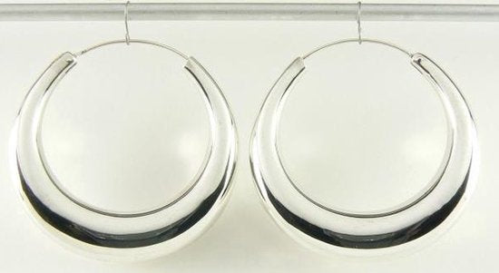 Grote zilveren oorringen afbeelding 1