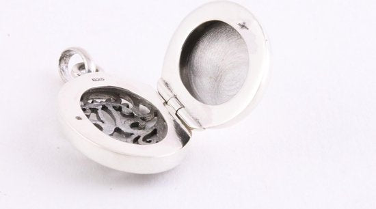 Fijn ovaal opengewerkt zilveren medaillon afbeelding 5