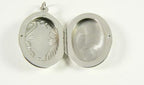 Bewerkt zilveren medaillon voor 2 foto's afbeelding 5