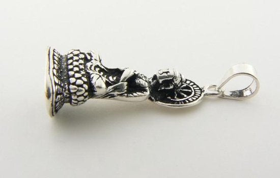 Zilveren Boeddha hanger afbeelding 4