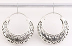 Opengewerkte zilveren oorringen afbeelding 1