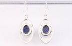 Opengewerkte zilveren oorbellen met lapis lazuli afbeelding 3