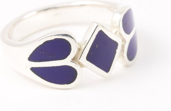 Zilveren ring met lapis lazuli afbeelding 1