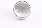 Zware zilveren ring met groene turkoois afbeelding 2