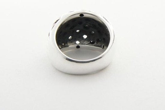 Bolvormige gevlochten zilveren ring afbeelding 4