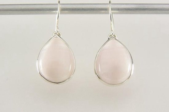 Zilveren oorbellen met roze aragoniet afbeelding 5