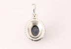 Fijne bewerkte zilveren hanger met lapis lazuli afbeelding 2