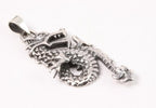 Zilveren draak hanger aan ketting afbeelding 3