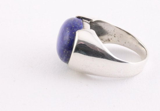 Zilveren ring met lapis lazuli afbeelding 3