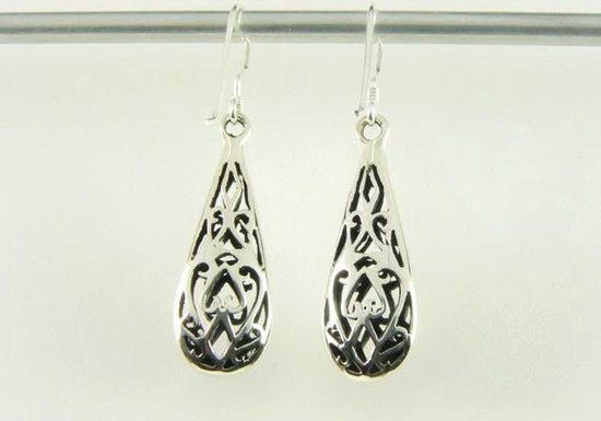 Opengewerkte zilveren oorbellen afbeelding 3