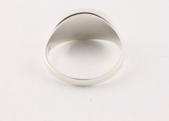 Ovale hoogglans zilveren ring met lapis lazuli afbeelding 3