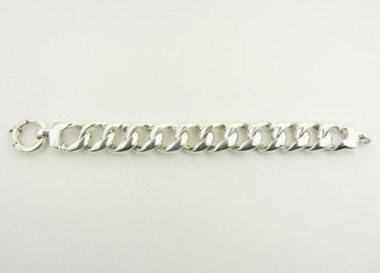 Zilveren armband met grote gourmetschakels afbeelding 3