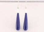 Zilveren oorbellen met pegels lapis lazuli afbeelding 4