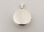 Rond zilveren medaillon met onyx afbeelding 3