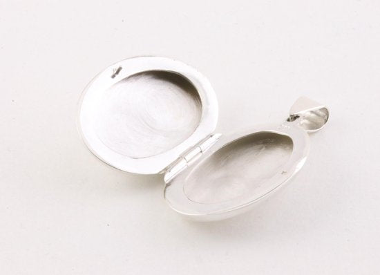 Hoogglans zilveren medaillon met levensboom afbeelding 5