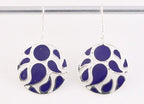 Ronde opengewerkte zilveren oorbellen met lapis lazuli afbeelding 4