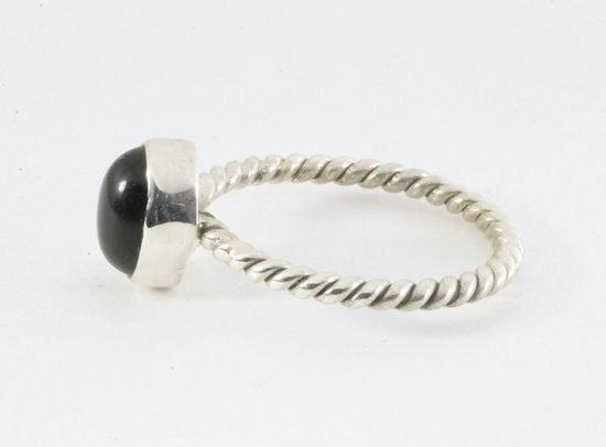 Fijne zilveren ring met onyx afbeelding 2