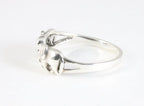 Fijne zilveren ring met olifanten afbeelding 4