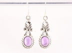 Bewerkte zilveren oorbellen met amethist afbeelding 4