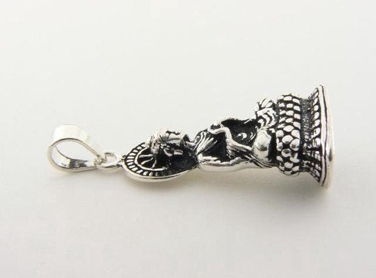 Zilveren Boeddha hanger afbeelding 3