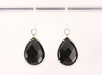 Bewerkte zilveren oorbellen met gefacetteerde onyx afbeelding 2