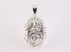 Opengewerkt ovaal zilveren medaillon afbeelding 4