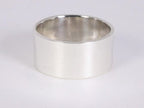 Brede gladde zilveren ring afbeelding 1