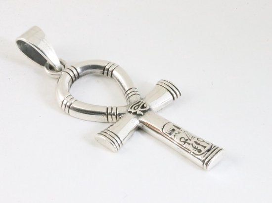 Bewerkte zilveren ankh hanger afbeelding 2