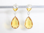 Zilveren oorstekers met citrien afbeelding 3