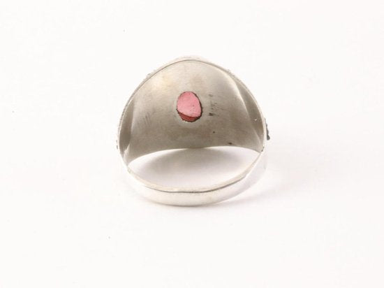 Bewerkte zilveren ring met rhodochrosiet afbeelding 4
