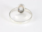 Hoogglans zilveren ring met regenboog maansteen afbeelding 3