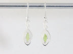 Fijne hoogglans zilveren oorbellen met peridoot afbeelding 2