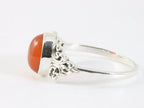 Fijne bewerkte zilveren ring met carneool afbeelding 2