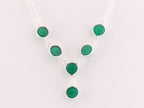 Fijne zilveren ketting met groene onyx afbeelding 4