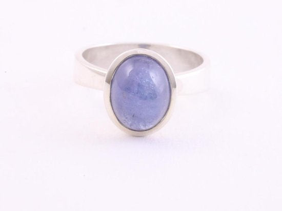 Zilveren ring met tanzaniet afbeelding 2