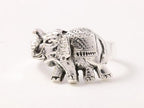 Zilveren ring met olifant afbeelding 1