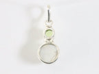 Fijne zilveren hanger met regenboog maansteen en peridoot afbeelding 3