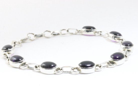 Zilveren armband met amethist afbeelding 2