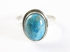 Ovale zilveren ring met blauwe apatiet afbeelding 4